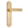 "Joash" Brass Door Handle with Plate 